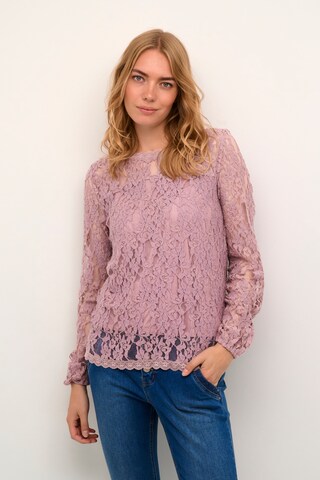 Cream Blouse 'Kit' in Purple: front