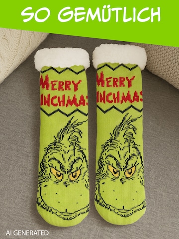 The Grinch Socken 'Hüttensocken Merry Grinchmas'‌‌‌‌‌ in Grün