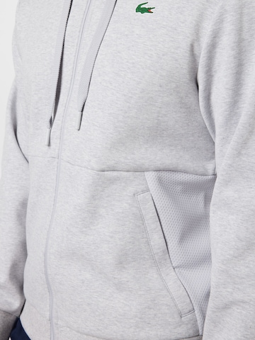 Lacoste Sport Athletic Zip-Up Hoodie in Grey