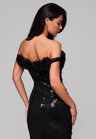 Ombre Abendkleid in Schwarz