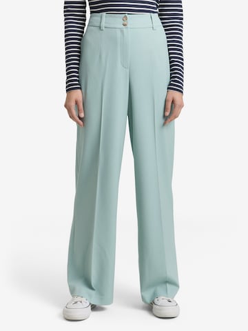 žalia TOM TAILOR Plačios klešnės Kelnės su kantu 'Lea': priekis