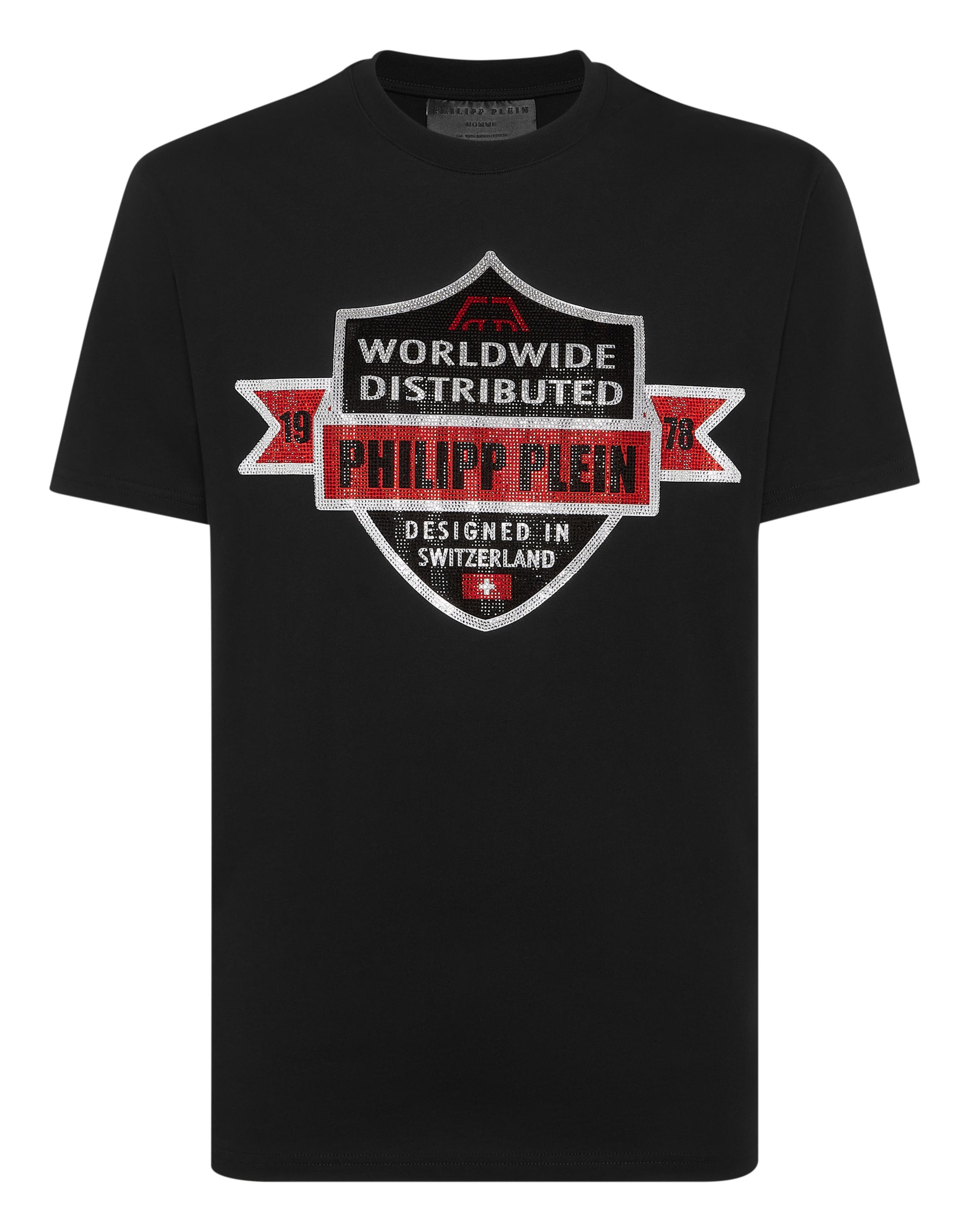 T-Shirt 'Crest' Philipp Plein en noir : devant