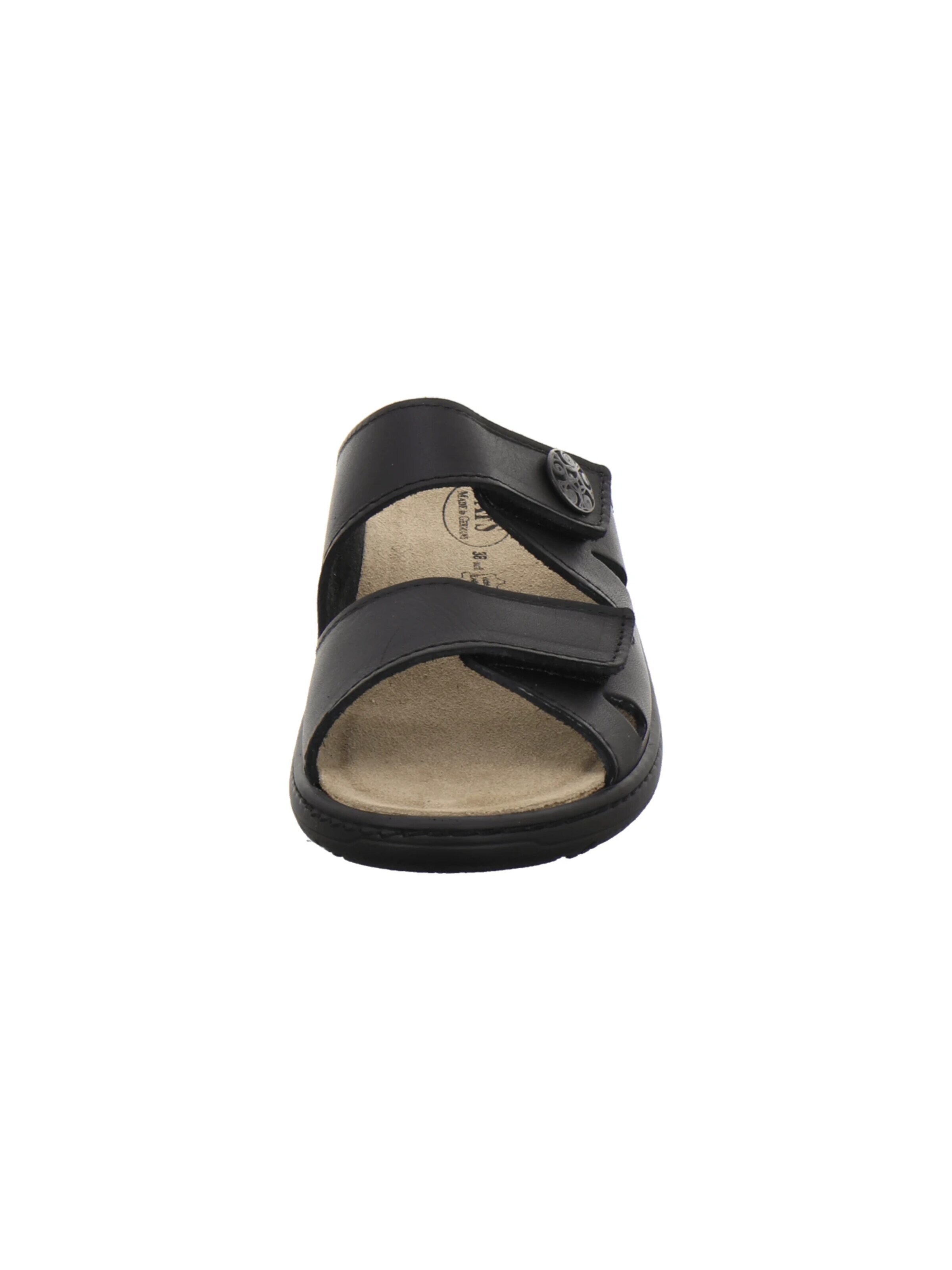 AFS-Schuhe - Zapatos abiertos 'Pantoletten Damen Wechselfußbett schwarz' en negro