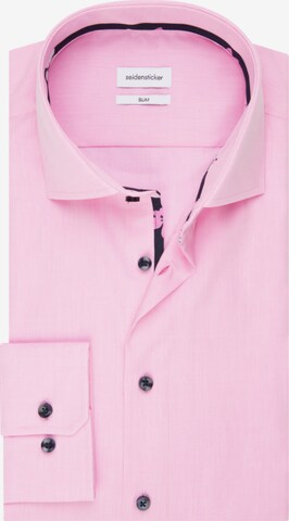 SEIDENSTICKER Slim Fit Hemd in Pink