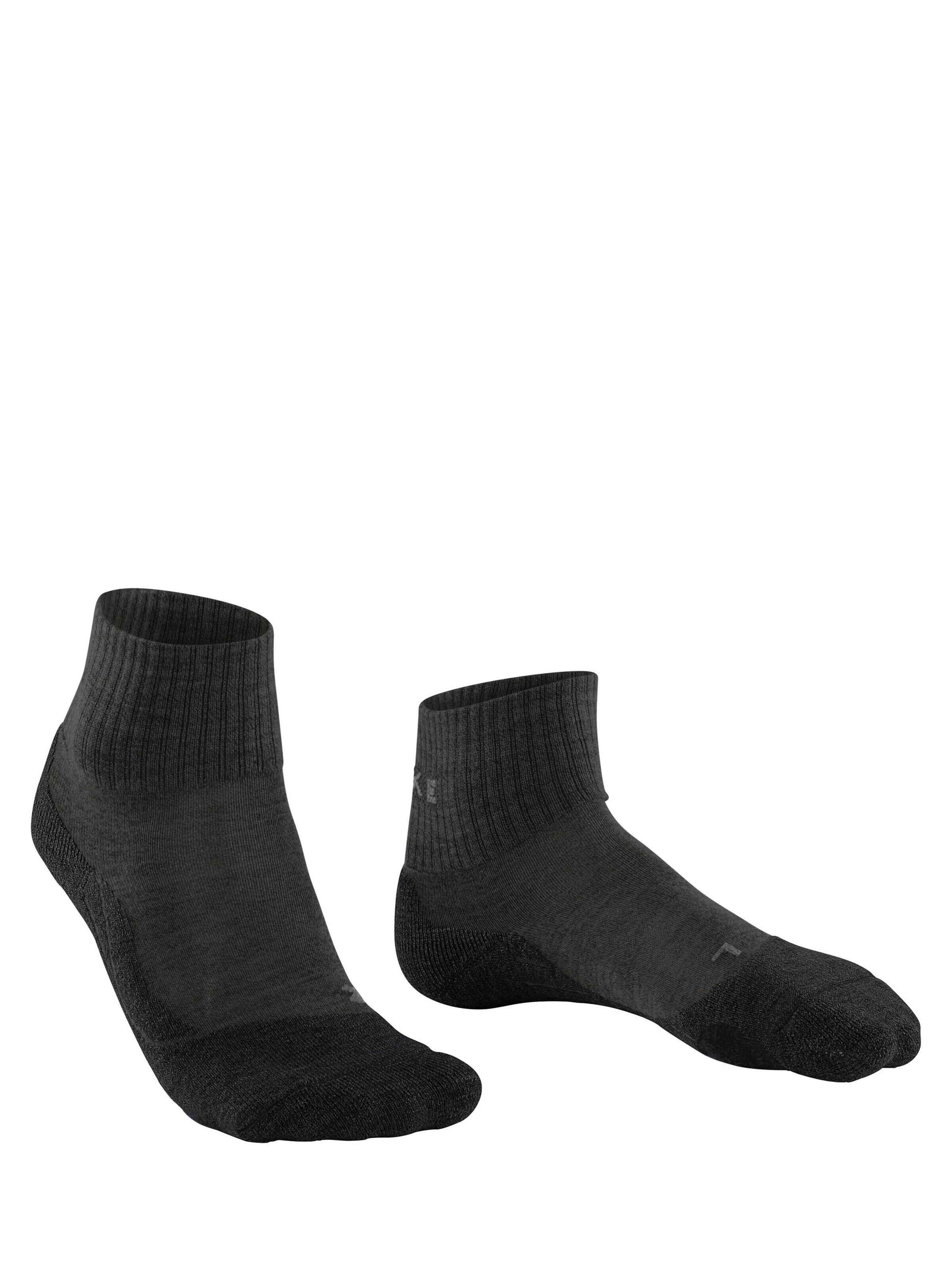 FALKE Athletic Socks 'TK2 Explore Wool Short' in Black