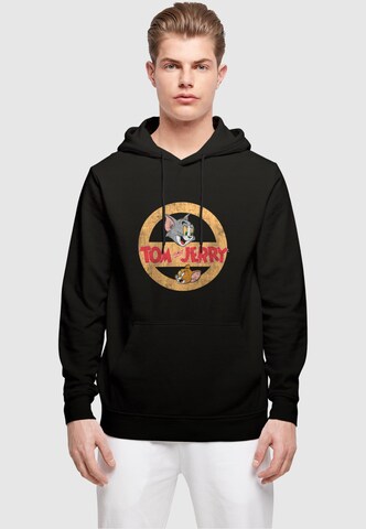 ABSOLUTE CULT Sweatshirt 'Tom and Jerry - Circle One' in Zwart: voorkant