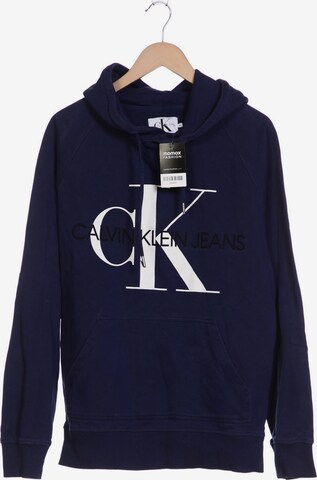 Calvin Klein Jeans Sweatshirt & Zip-Up Hoodie in XL in Blue: front