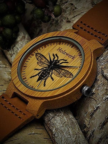 Holzwerk - Reloj analógico 'MY BEE' en marrón