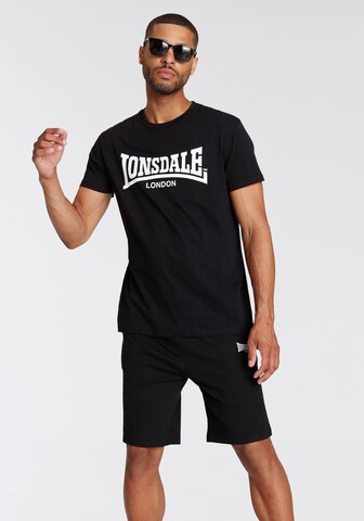 LONSDALE Tracksuit in Black: front