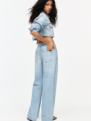Pull&Bear Vrečasti Kavbojke | modra barva