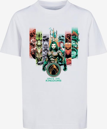 ABSOLUTE CULT T-Shirt 'Aquaman - Unite The Kingdoms' in Weiß: predná strana