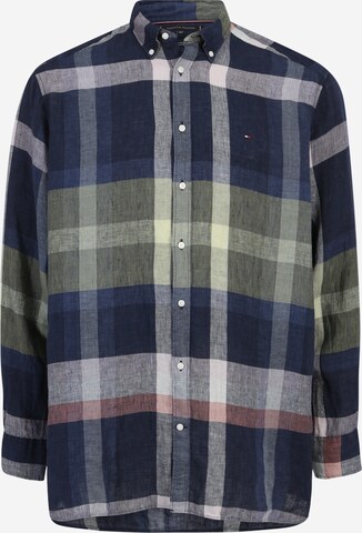 Tommy Hilfiger Big & Tall Regular fit Button Up Shirt in Blue: front