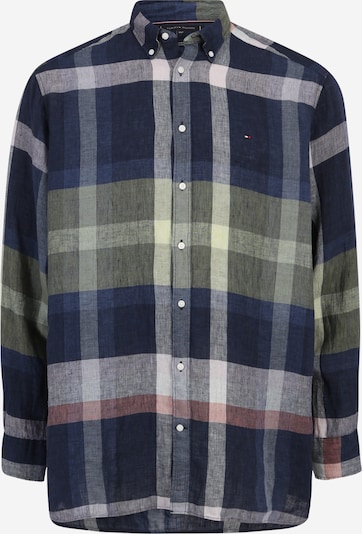 Tommy Hilfiger Big & Tall Skjorte i mørkeblå / lysegrønn / gammelrosa / hvit, Produktvisning