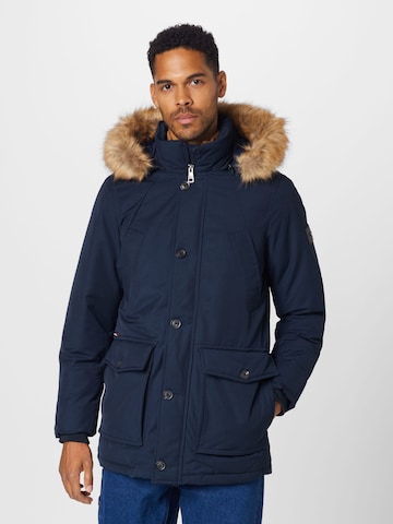 TOMMY HILFIGER Winterparka 'Rockie' in Blauw: voorkant