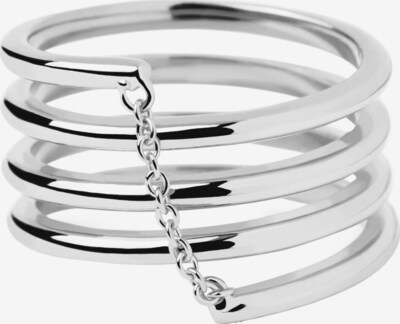 P D PAOLA Ring in silber / transparent, Produktansicht