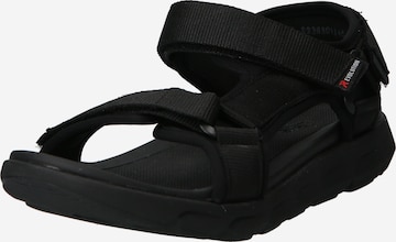 Rieker EVOLUTION Hiking Sandals in Black: front