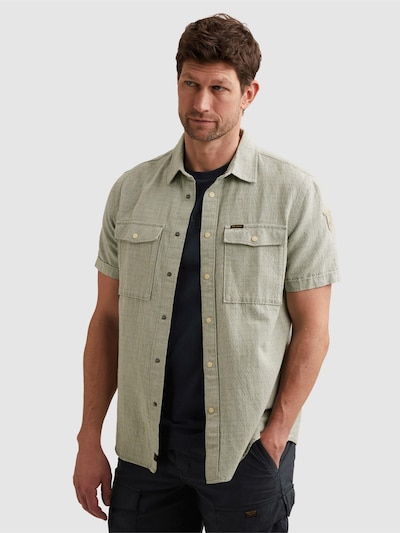 PME Legend Skjorta 'Shirt with short sleeves in cotton/linen' i S i grön, Produktvy