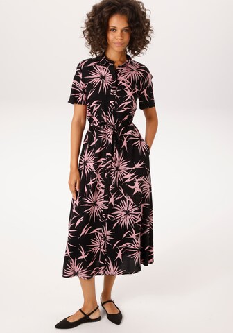 Aniston CASUAL Blusenkleid in Schwarz