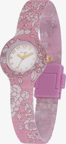 Hip Hop Analog watch 'Winter Blosom' in Pink: front