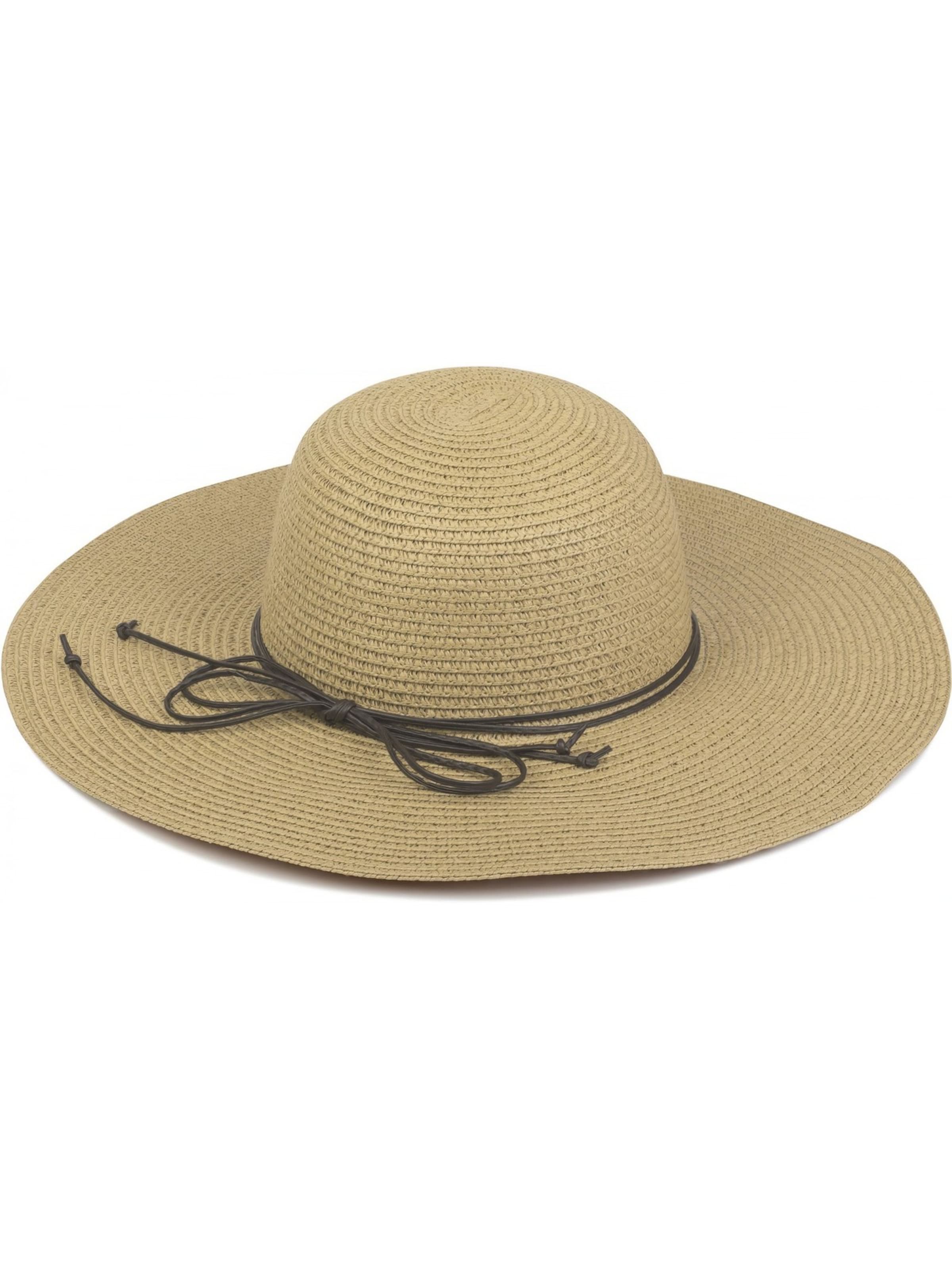 styleBREAKER Hat 'Floppy Sonnenhut mit schmalem Zierband und Schleife' in Brown