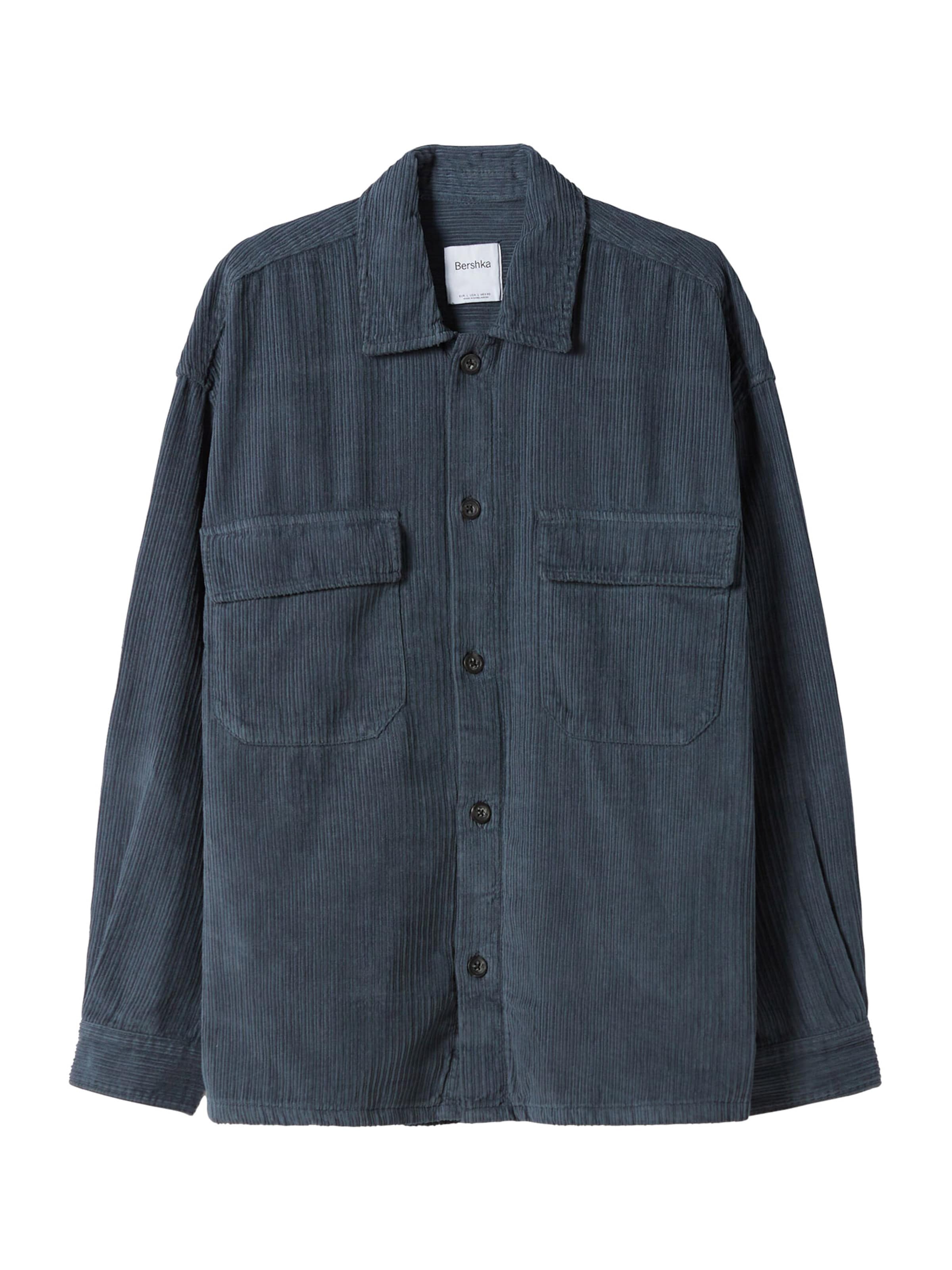 Regular fit Camicia di Bershka in blu: frontale