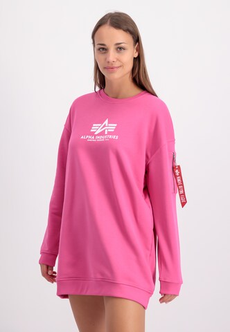 ALPHA INDUSTRIES Tréning póló - rózsaszín: elől