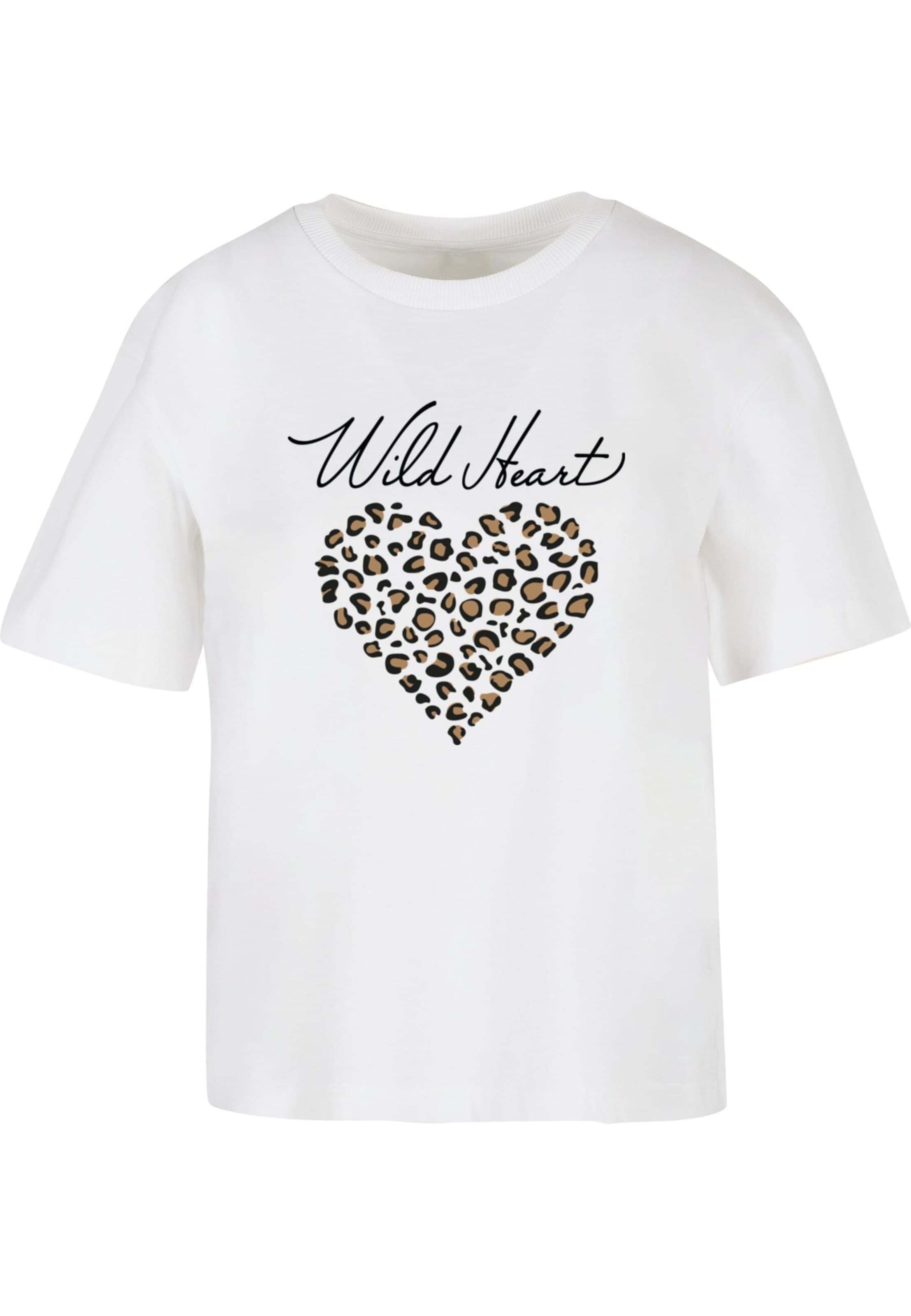 Miss Tee Tričko 'Wild Heart Leo' – bílá: přední strana