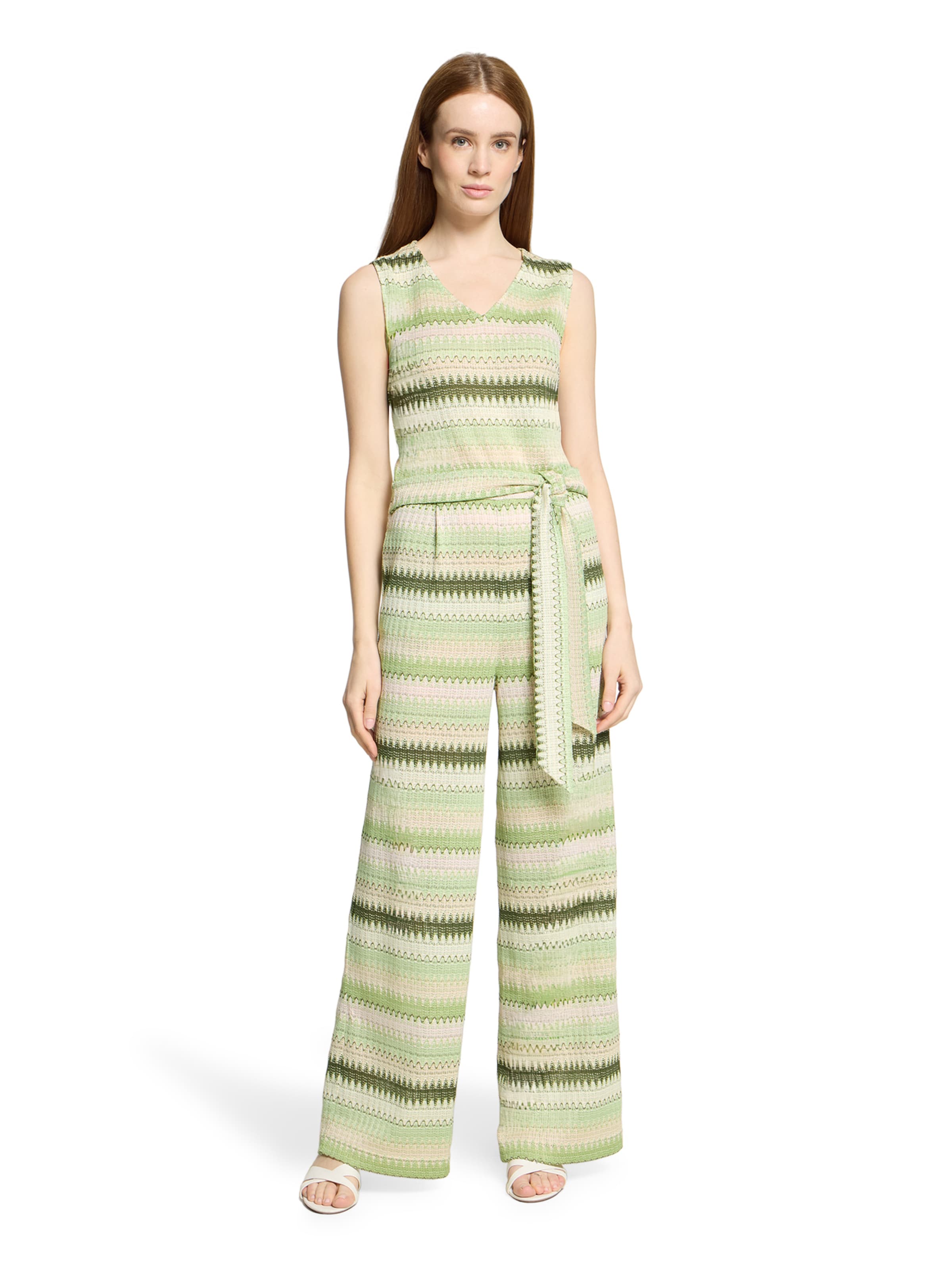 Cartoon Jumpsuit in Groen: voorkant