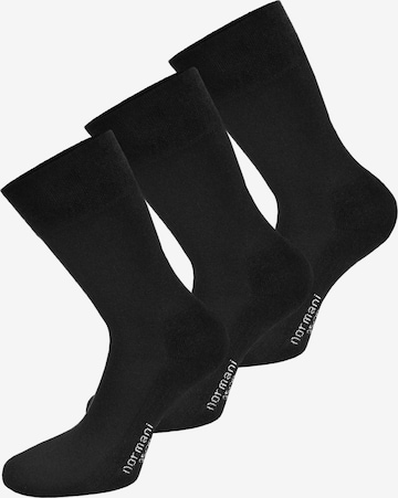 Chaussettes normani en noir : devant