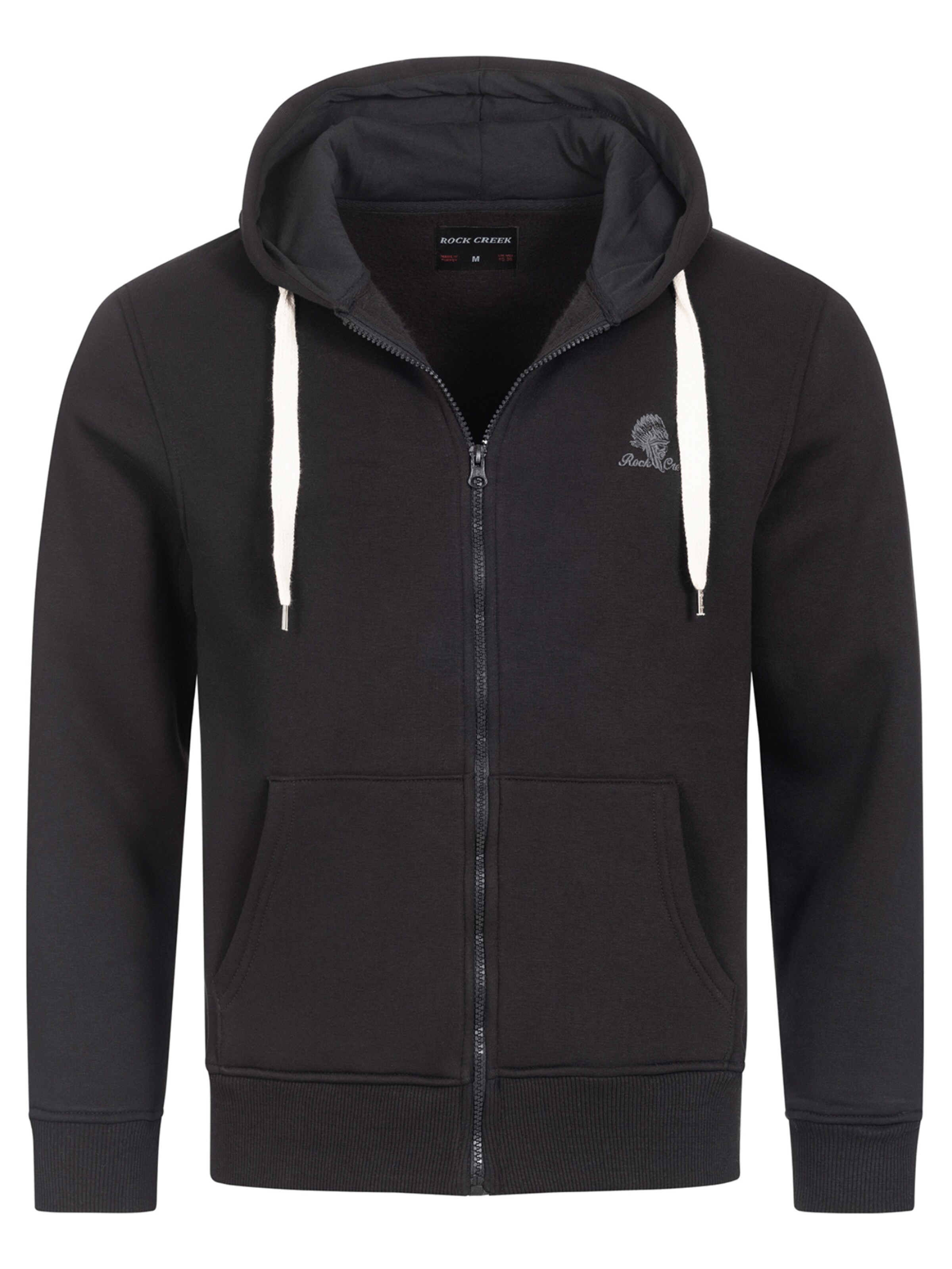 Rock Creek Sweatjacke in Schwarz: Vorderseite