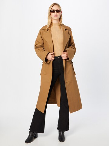 Gina Tricot Between-Seasons Coat 'Mimmi' in Brown