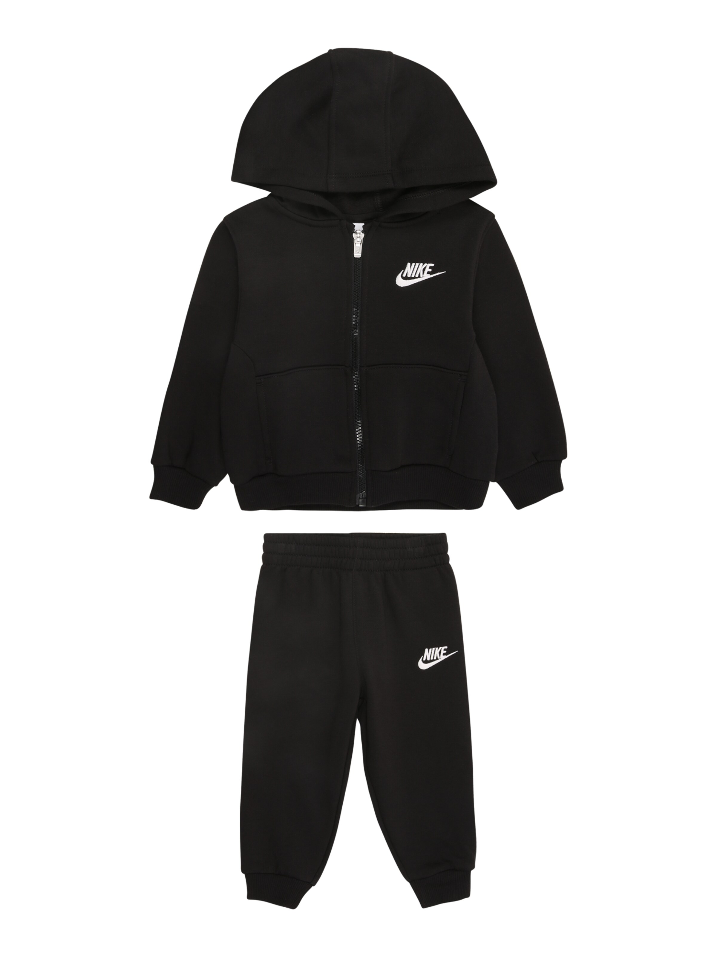 Nike Sportswear Träningsoverall 'CLUB' i svart: framsida