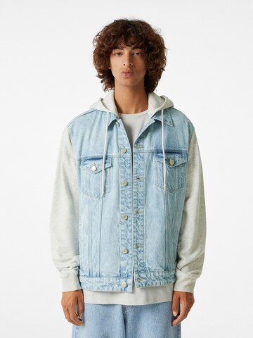 Bershka Between-season jacket in Blue: front