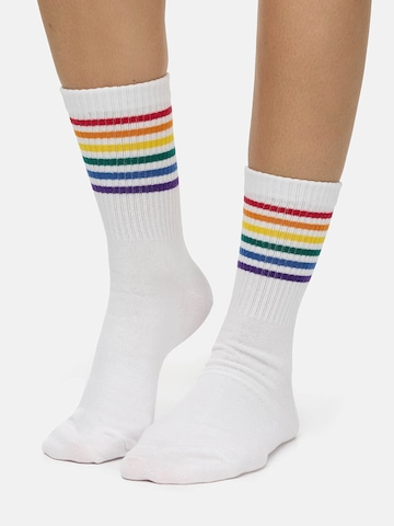 Nur Die Freizeitsocken ' Statement Socken mit Stickerei ' in Mischfarben: Vorderseite