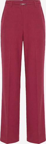 MIAMODA Regular Trousers in Red: front
