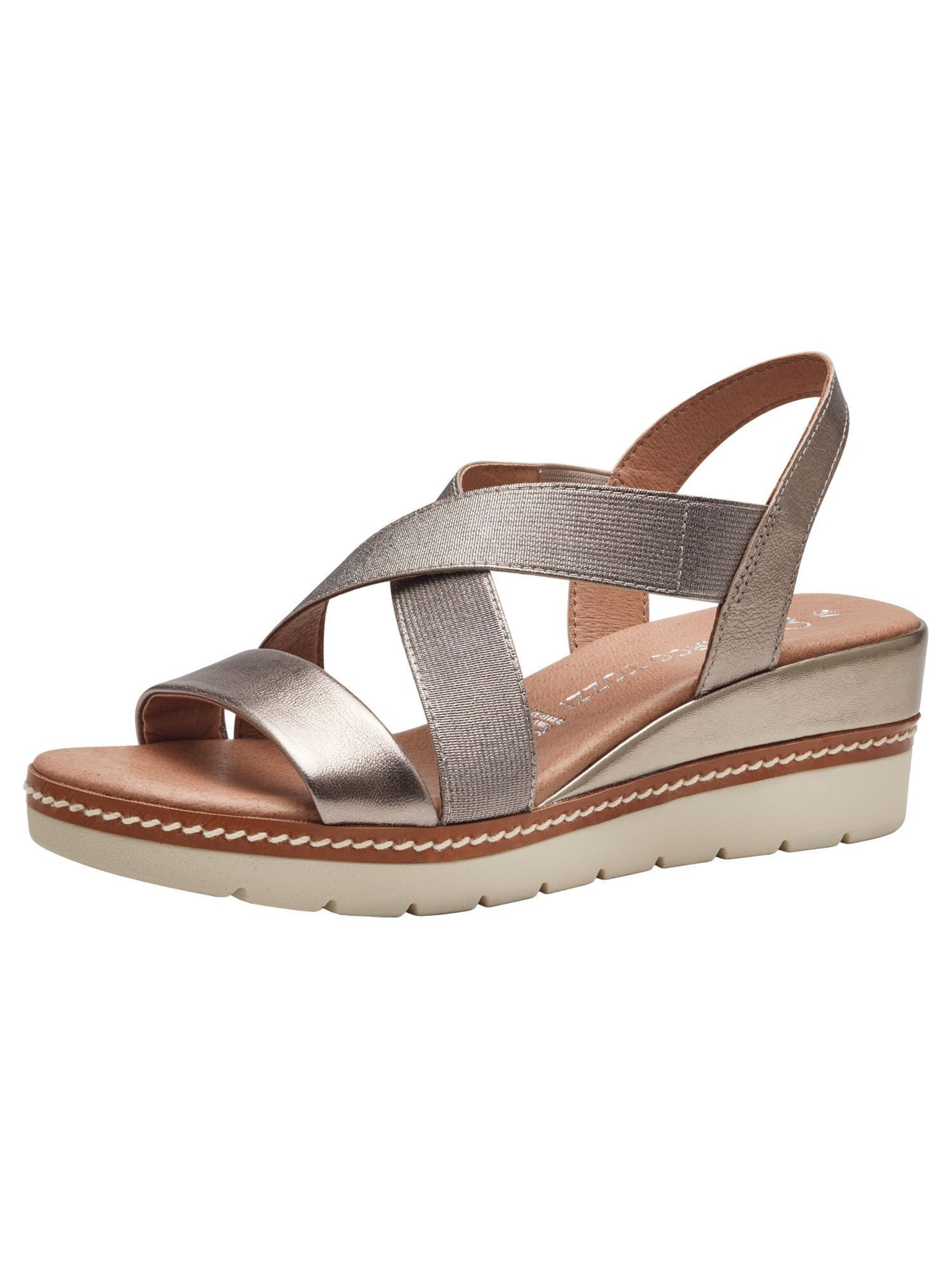 Sandales à lanières MARCO TOZZI en or : devant