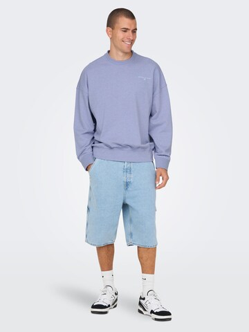 Only & Sons Sweatshirt 'Layne' in Purple