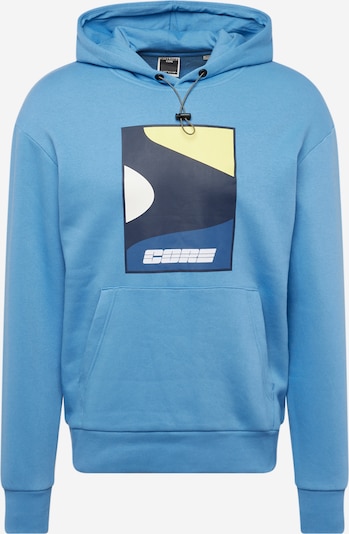 JACK & JONES Sweat-shirt 'FAST' en bleu marine / azur / jaune / blanc, Vue avec produit