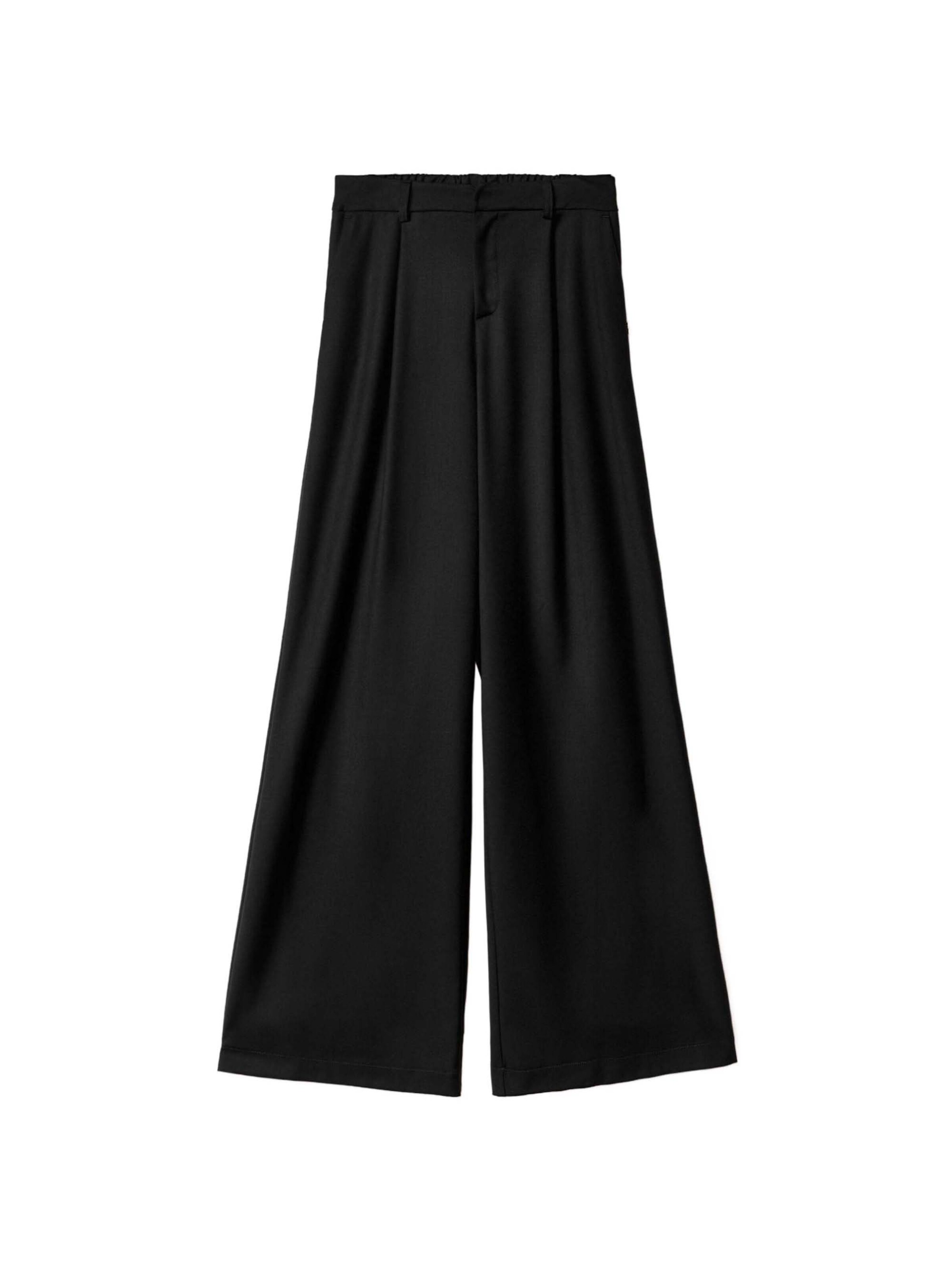 Wide Leg Pantalon à pince HINNOMINATE en noir : devant