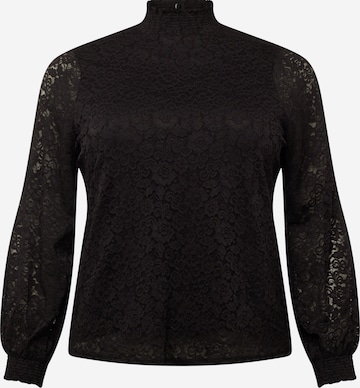 PIECES Curve Blouse 'FAUNA' in Black: front