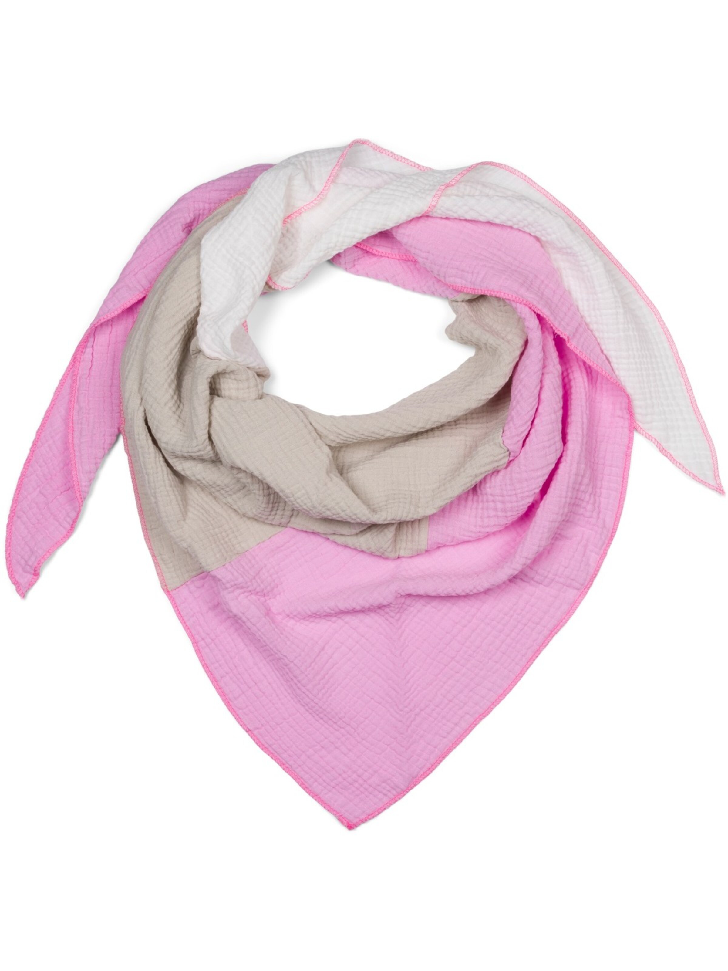 styleBREAKER Tuch '3-Farbiges Musselin Dreieckstuch'‌‌‌ in Grau: Vorderseite