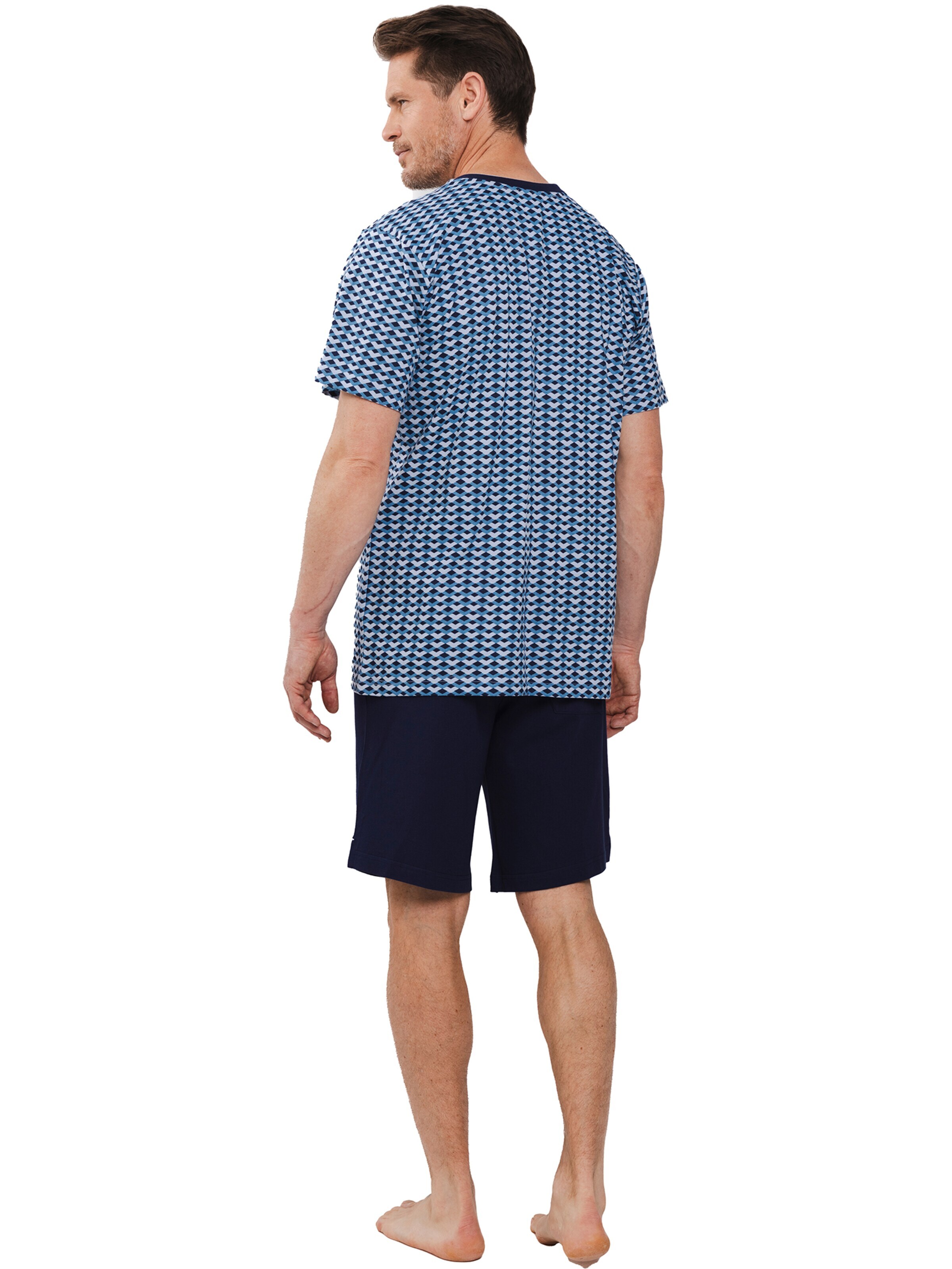Pastunette Pyjama kort 'Shortama with buttons' in Blauw