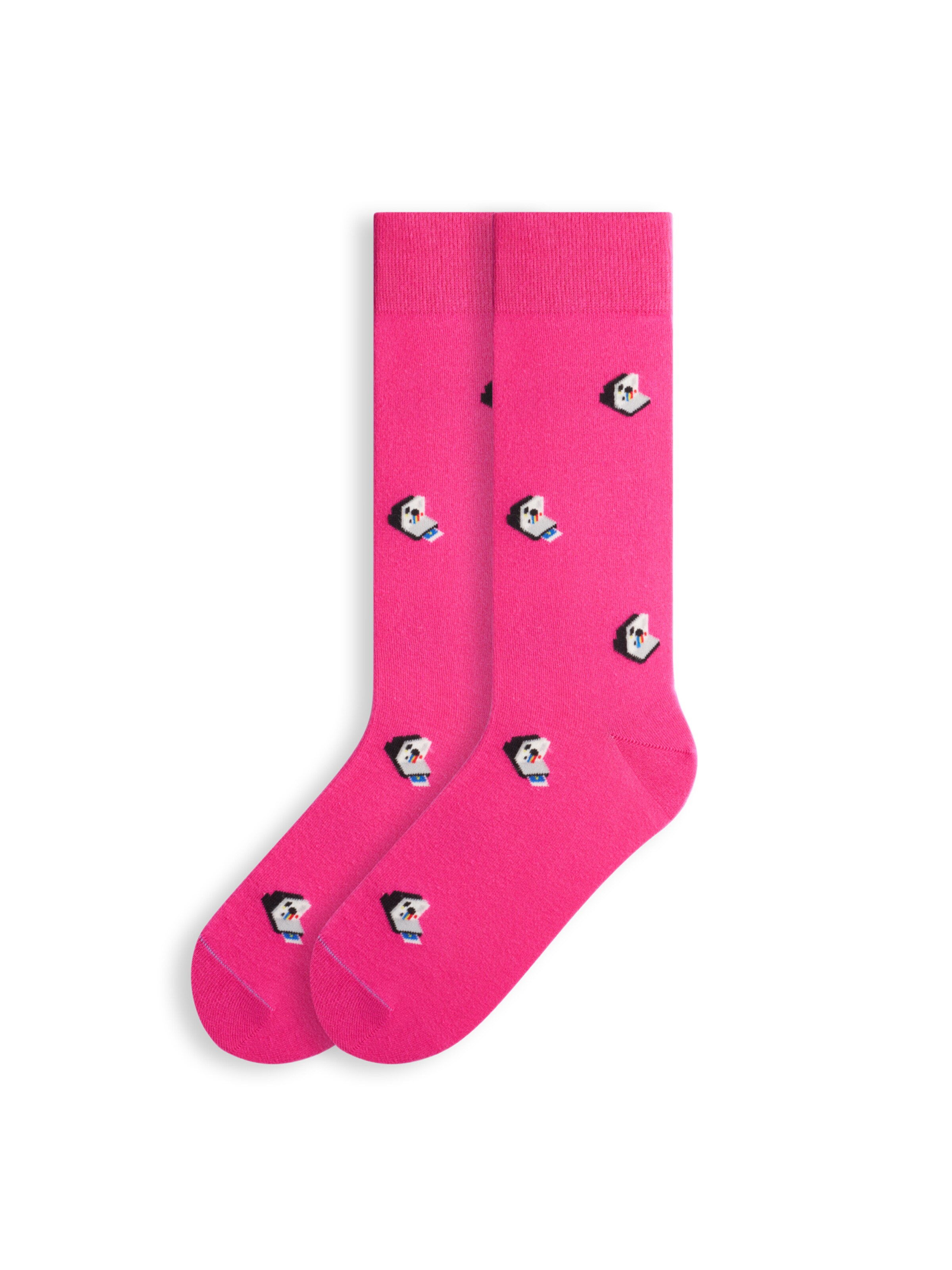 Von Jungfeld Socken 'RETRO ICONS' in Pink: Vorderseite