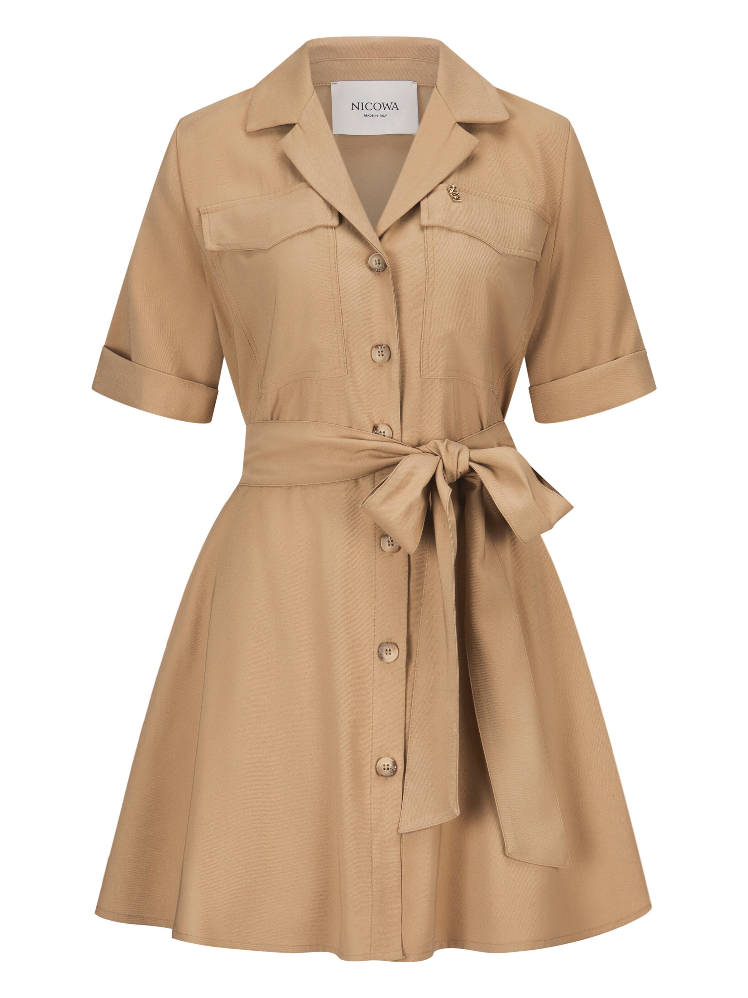 Nicowa Shirt dress in Beige: front