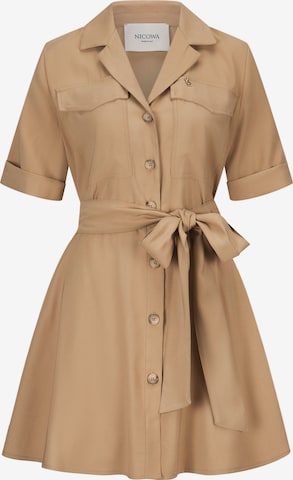 Nicowa Shirt dress in Beige: front