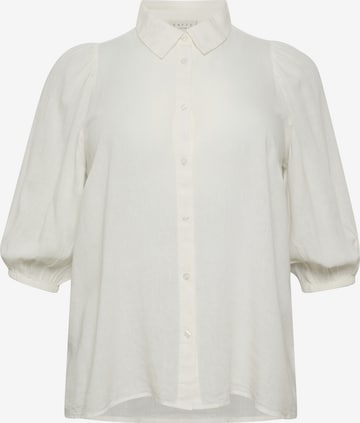 Camicia da donna 'Mille' di KAFFE CURVE in bianco: frontale