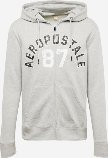 AÉROPOSTALE Sweatvest in de kleur Grijs gemêleerd / Zwart / Wit, Productweergave