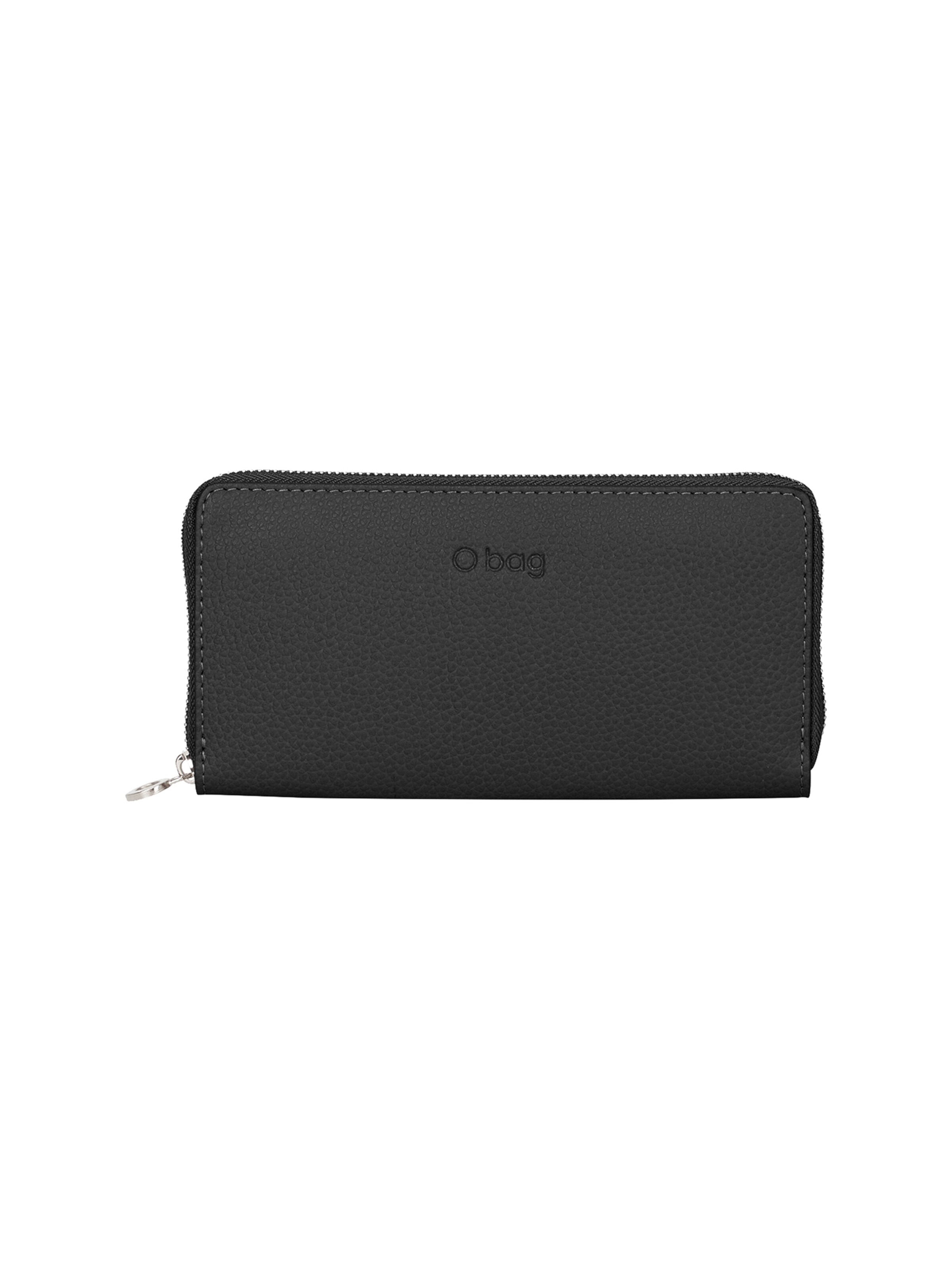 O bag Wallet in Black: front