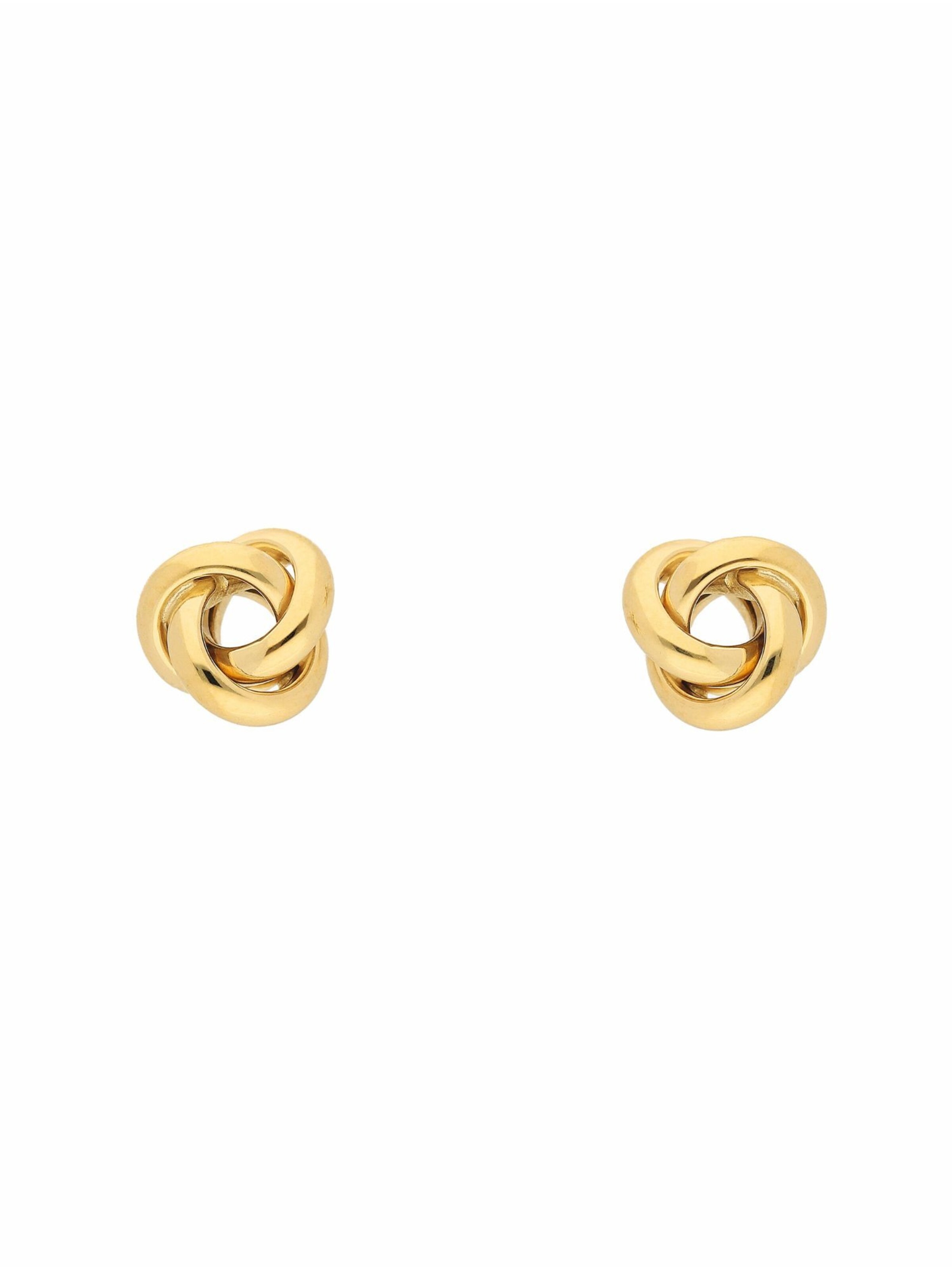 Adelia´s Ohrstecker 'Knoten' in Gold: Vorderseite