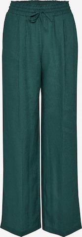 OPUS Wide leg Bandplooibroek 'Marou' in Groen: voorkant